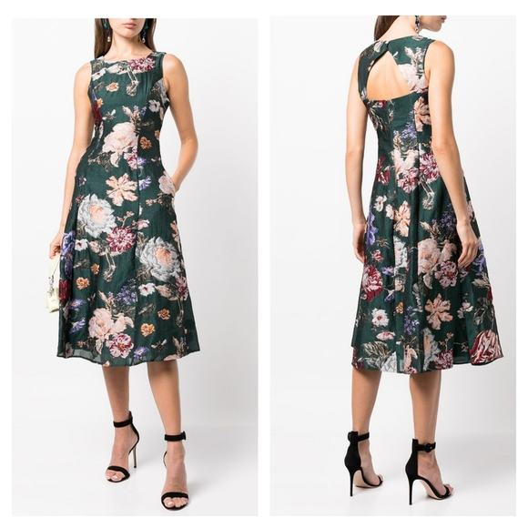 Marchesa Dresses & Skirts - Marchesa Notte sleeveless fil-coupé midi  dress size 8